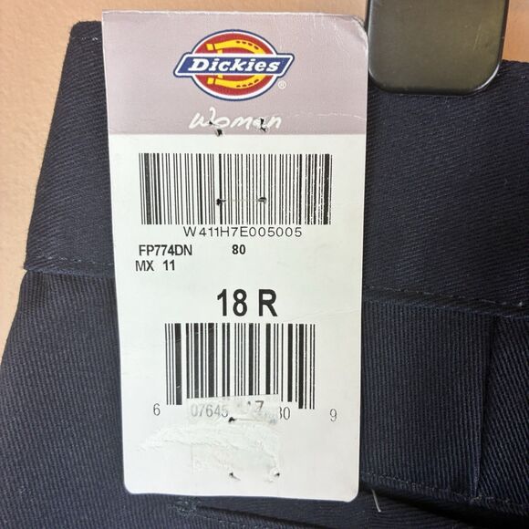 Dickies 774 Womens Work Pants Dark Navy Original Fit Straight Leg New Size 18R - Picture 3 of 5